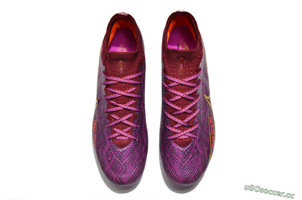 Men's Nike Air Zoom Mercurial Superfly 9 Elite AG Artificial Grass High-Tops Football Boots - Red/Gold/Blue 4