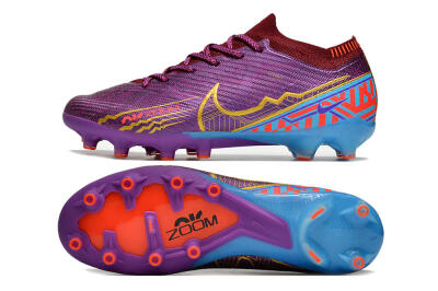 Unisex Nike Air Zoom Mercurial Vapor 15 Elite AG Artificial Grass Low-Tops Football Boots - Red/Gold/Blue