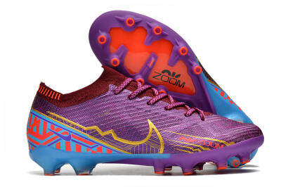 Unisex Nike Air Zoom Mercurial Vapor 15 Elite AG Artificial Grass Low-Tops Football Boots - Red/Gold/Blue
