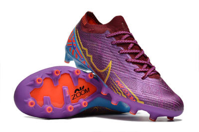 Unisex Nike Air Zoom Mercurial Vapor 15 Elite AG Artificial Grass Low-Tops Football Boots - Red/Gold/Blue