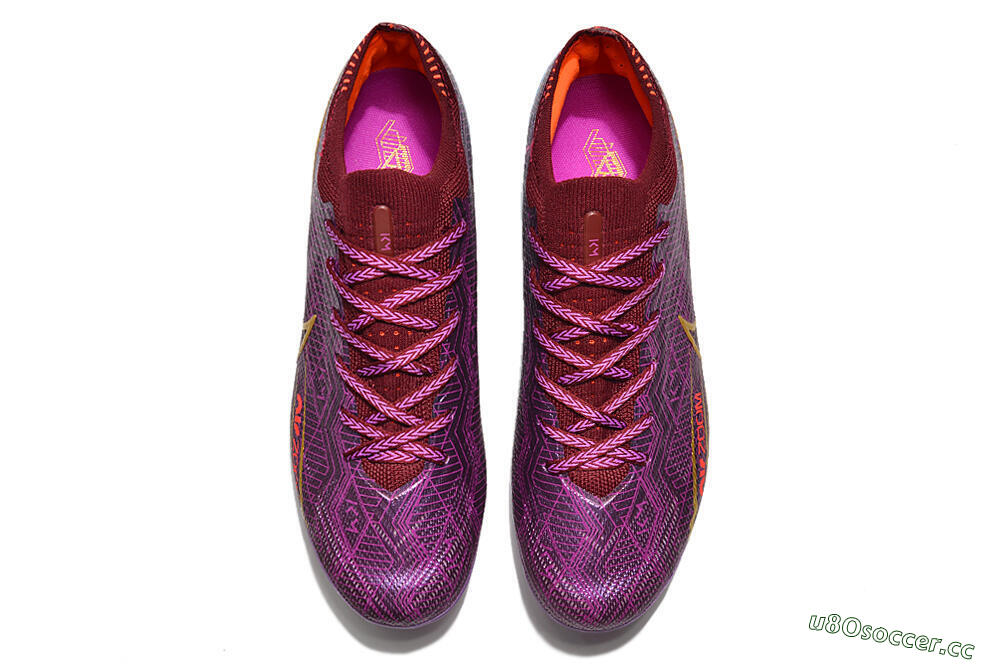 Unisex Nike Air Zoom Mercurial Vapor 15 Elite AG Artificial Grass Low-Tops Football Boots - Red/Gold/Blue 4