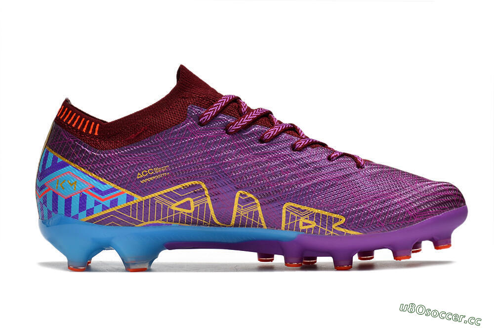 Unisex Nike Air Zoom Mercurial Vapor 15 Elite AG Artificial Grass Low-Tops Football Boots - Red/Gold/Blue 7