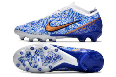 Unisex Nike Air Zoom Mercurial Vapor 15 Elite AG Artificial Grass Low-Tops Football Boots - Blue/White