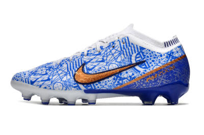 Unisex Nike Air Zoom Mercurial Vapor 15 Elite AG Artificial Grass Low-Tops Football Boots - Blue/White