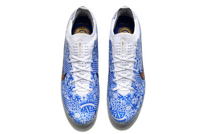 Unisex Nike Air Zoom Mercurial Vapor 15 Elite AG Artificial Grass Low-Tops Football Boots - Blue/White