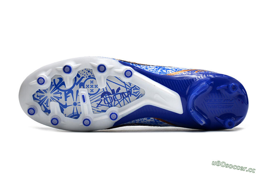 Unisex Nike Air Zoom Mercurial Vapor 15 Elite AG Artificial Grass Low-Tops Football Boots - Blue/White 6
