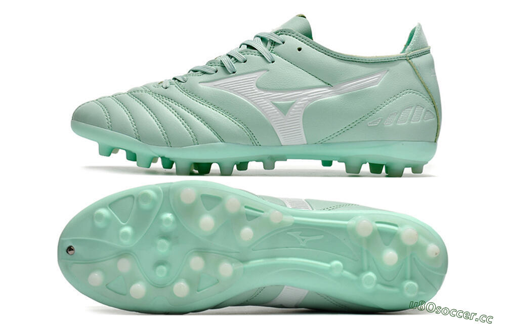 Men's Mizuno Morelia Neo AG Artificial Grass Low-Tops Football Boots - Green 1