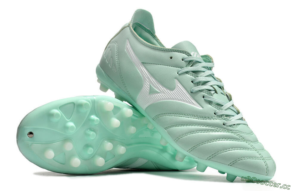 Men's Mizuno Morelia Neo AG Artificial Grass Low-Tops Football Boots - Green 3
