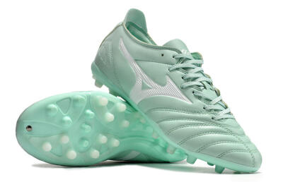 Men's Mizuno Morelia Neo AG Artificial Grass Low-Tops Football Boots - Green