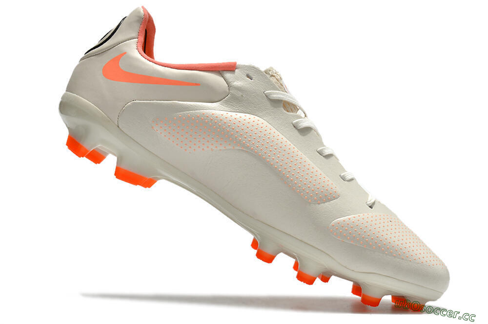 Men's Nike Tiempo Legend 9 Elite FG Firm Ground Low-Tops Football Boots - White/Yellow 7