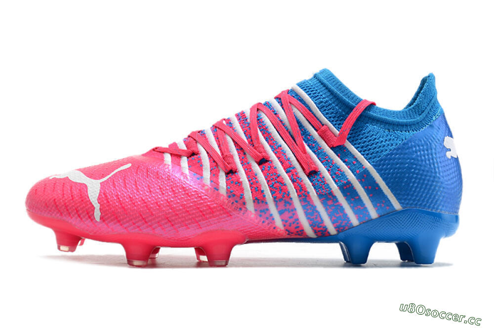Men's Puma Future Z 1.3 FG Firm Ground Low-Tops Football Boots - Pink/Blue/White 0
