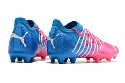Men's Puma Future Z 1.3 FG Firm Ground Low-Tops Football Boots - Pink/Blue/White