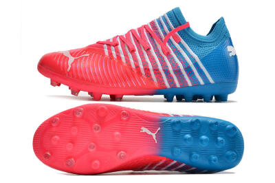 Men's Puma Future Z 1.3 Instinct MG Multi Ground Low-Tops Football Boots - Pink/Blue/White