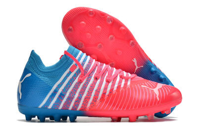 Men's Puma Future Z 1.3 Instinct MG Multi Ground Low-Tops Football Boots - Pink/Blue/White