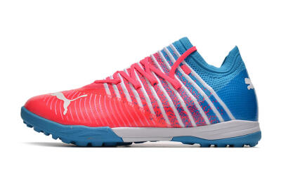 Men's Puma Future Z 1.3 Instinct TF Artificial Turf Low-Tops Football Shoes - Pink/Blue/White