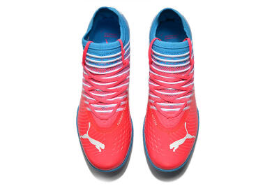 Men's Puma Future Z 1.3 Instinct TF Artificial Turf Low-Tops Football Shoes - Pink/Blue/White