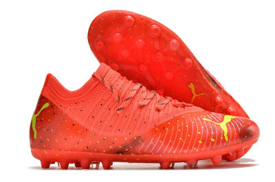 Men's Puma Future Z 1.3 Instinct MG Multi Ground Low-Tops Football Boots - Orange/Yellow/Black