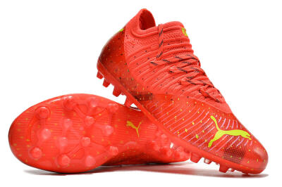 Men's Puma Future Z 1.3 Instinct MG Multi Ground Low-Tops Football Boots - Orange/Yellow/Black