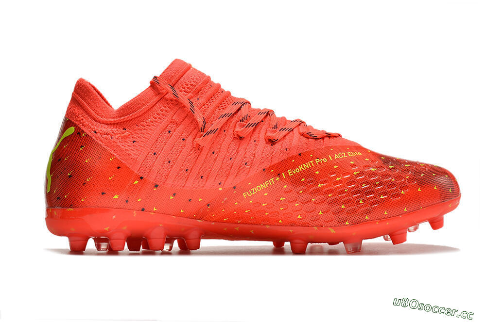 Men's Puma Future Z 1.3 Instinct MG Multi Ground Low-Tops Football Boots - Orange/Yellow/Black 7