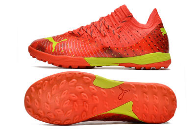 Men's Puma Future Z 1.3 Instinct TF Artificial Turf Low-Tops Football Shoes - Orange/Yellow