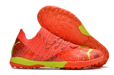 Men's Puma Future Z 1.3 Instinct TF Artificial Turf Low-Tops Football Shoes - Orange/Yellow