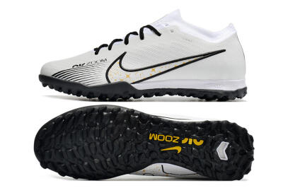 Men's Nike Mercurial Vapor 15 Elite TF Artificial Turf Low-Tops Football Shoes - White/Black