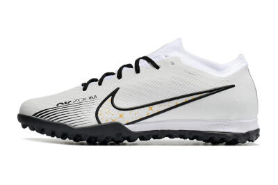 Men's Nike Mercurial Vapor 15 Elite TF Artificial Turf Low-Tops Football Shoes - White/Black