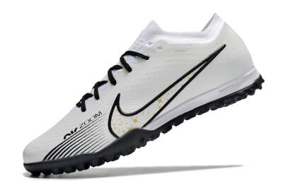 Men's Nike Mercurial Vapor 15 Elite TF Artificial Turf Low-Tops Football Shoes - White/Black