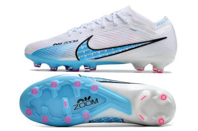 Men's Nike Air Zoom Mercurial Vapor 15 Elite AG Artificial Grass Low-Tops Football Boots - White/Blue