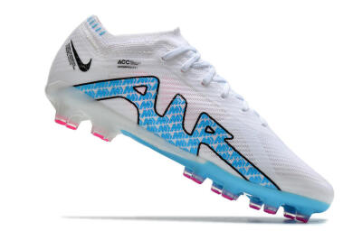 Men's Nike Air Zoom Mercurial Vapor 15 Elite AG Artificial Grass Low-Tops Football Boots - White/Blue