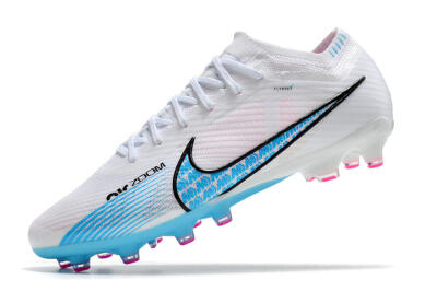 Men's Nike Air Zoom Mercurial Vapor 15 Elite AG Artificial Grass Low-Tops Football Boots - White/Blue
