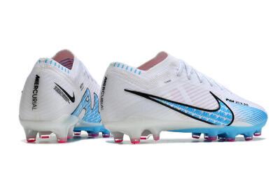 Men's Nike Air Zoom Mercurial Vapor 15 Elite AG Artificial Grass Low-Tops Football Boots - White/Blue