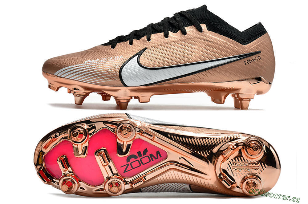 Men's Nike Zoom Mercurial Vapor 15 Elite SG Soft Ground Low-Tops Football Boots - Gold/White 1