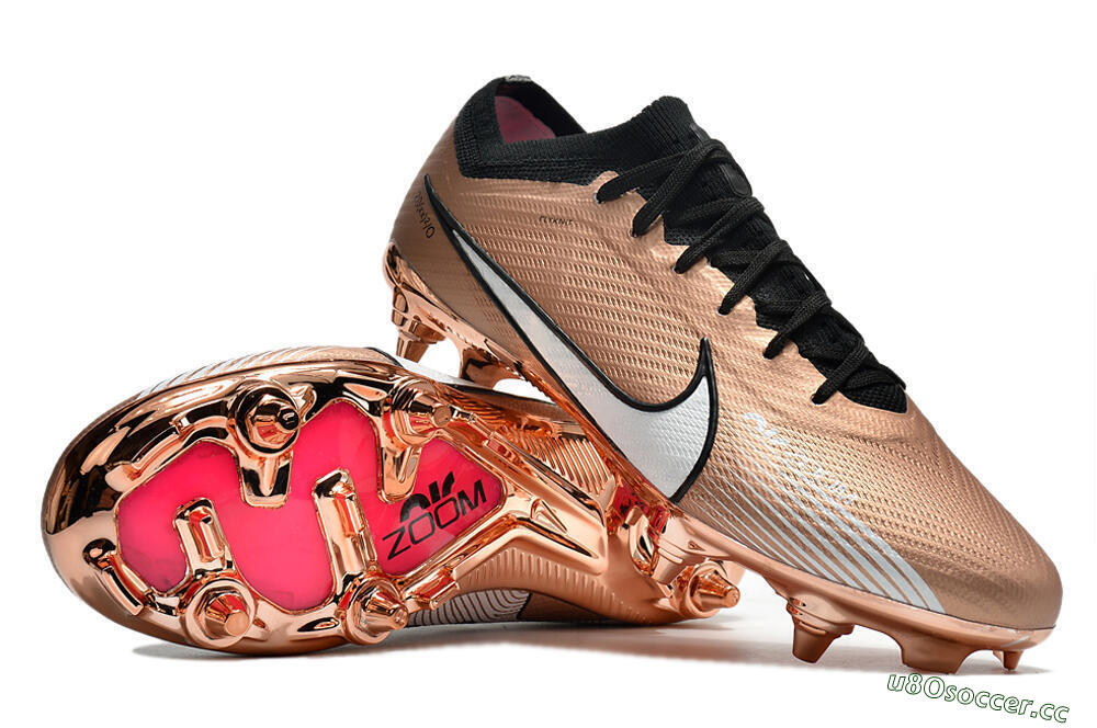 Men's Nike Zoom Mercurial Vapor 15 Elite SG Soft Ground Low-Tops Football Boots - Gold/White 3