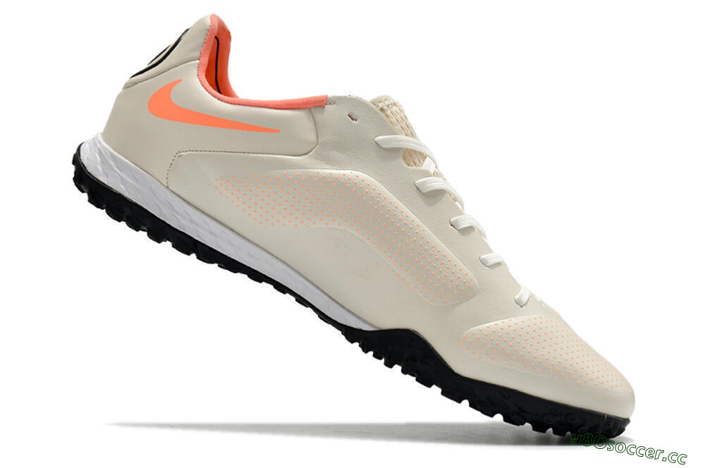 Men's Nike Tiempo Legend 9 Pro TF Artificial Turf Low-Tops Football Shoes - White/Yellow 7