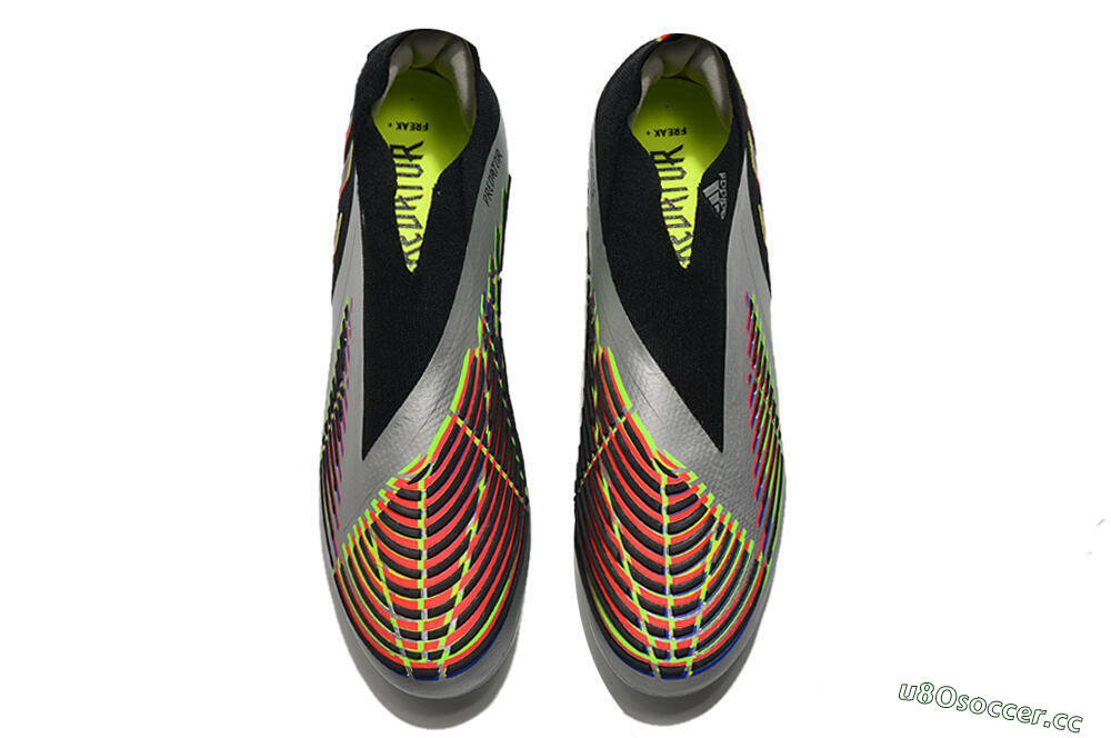 Unisex Adidas Predator FIFA World Cup Qatar 2022 Edge+ FG Firm Ground High-Tops Football Boots - Silver/Black 4
