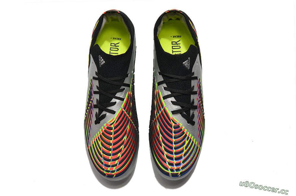 Men's Adidas Predator FIFA World Cup Qatar 2022 Edge+ FG Firm Ground Low-Tops Football Boots - Silver/Black 4