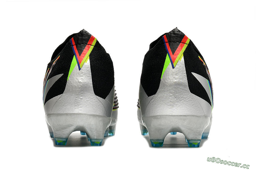 Men's Adidas Predator FIFA World Cup Qatar 2022 Edge+ FG Firm Ground Low-Tops Football Boots - Silver/Black 5