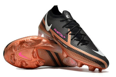 Men's Nike Phantom GT Elite FG Firm Ground Low-Tops Football Boots - Black/Gold/White