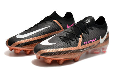 Men's Nike Phantom GT Elite FG Firm Ground Low-Tops Football Boots - Black/Gold/White