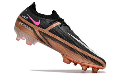 Men's Nike Phantom GT Elite FG Firm Ground Low-Tops Football Boots - Black/Gold/White