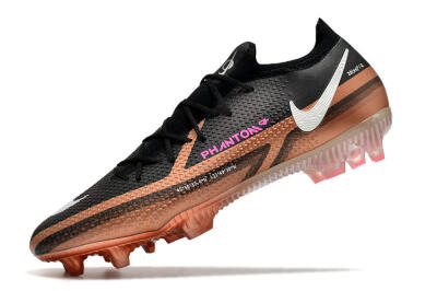 Men's Nike Phantom GT Elite FG Firm Ground Low-Tops Football Boots - Black/Gold/White
