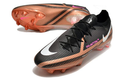 Men's Nike Phantom GT Elite FG Firm Ground Low-Tops Football Boots - Black/Gold/White