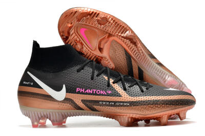 Men's Nike Phantom GT 2 DF Elite FG Firm Ground High-Tops Football Boots - Black/Gold/White