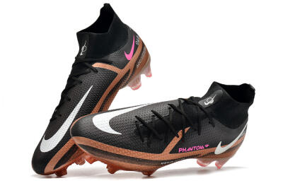 Men's Nike Phantom GT 2 DF Elite FG Firm Ground High-Tops Football Boots - Black/Gold/White