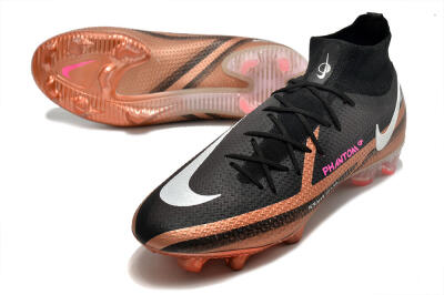 Men's Nike Phantom GT 2 DF Elite FG Firm Ground High-Tops Football Boots - Black/Gold/White