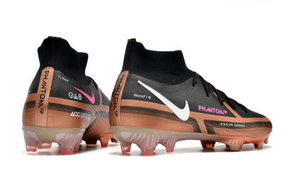 Men's Nike Phantom GT 2 DF Elite FG Firm Ground High-Tops Football Boots - Black/Gold/White