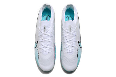 Unisex Nike Air Zoom Mercurial Vapor 15 Elite FG Firm Ground Low-Tops Football Boots - White/Blue/Pink