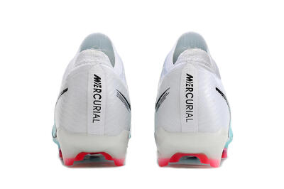Unisex Nike Air Zoom Mercurial Vapor 15 Elite FG Firm Ground Low-Tops Football Boots - White/Blue/Pink