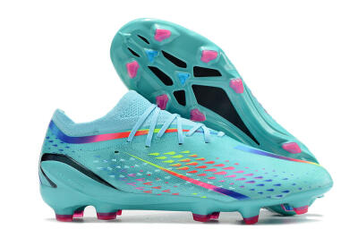 Men's Adidas x Speedportal.1 2022 World Cup Boots FG Firm Ground Low-Tops Football Boots - Blue/Green/Red